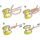 스폴에 낚시줄 묶는법 이미지