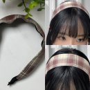 귀안아픈머리띠 타키비즈 체크패턴 와이드 헤어밴드 후기