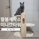 이든캣 | [팔봉제작소] 8kg 뚱냥이도 가능한 원목 미니 캣타워 ฅ^•ﻌ•^ฅ