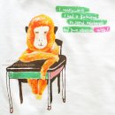 원숭이 커플 핸드페인팅 티셔츠 만들기 이미지