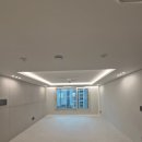 목공 인테리어 (야간) | 광명 자이더샵포레나 조명·목공 시공 후기｜우물천장·마그네틱조명·움푹다운라이트