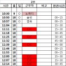 2부 출근시간표(박종민님 대기자) 06팀 이미지