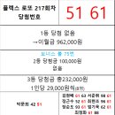 플렉스 로또 217회차 당첨자 이미지