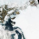 북극의 빙하가 사라지고있다. (녹아내린 그린란드빙하모습) 이미지