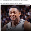 NBA 디애런 팍스 - 샌안토니오와 4년 2억 2,900만 달러 맥스 연장 계약 이미지