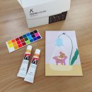 [퇴근길]수채색연필로 그리는 일러스트 | 알파 에이플러스 포스터 칼라 사용 리뷰