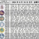 2024년 8월 16일 운세 및 세상 소식 이미지