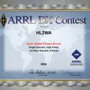 2024 ARRL Int&#39;l DX &#34; CW &#34; Contest Certificate - HL2WA 이미지