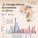 아프리카에서의 미국과 중국의 20년간의 FDI 이미지