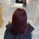 달루즈 | 보색감 미쳤다… 중단발 레드핑크 염색 헤어 매니큐어 후기✨매탄동미용실 달루즈헤어