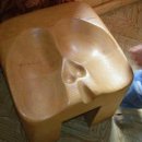 원목으로 만든 목욕탕의자(남성용) 이미지