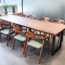 엠버빌딩 | 기업용 사무실 대형 테이블, 블랙 엠버 우드슬랩 제작!