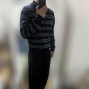 티엔지티 | 티엔지티(TNGT) 오버사이즈드 스트라이프 폴로 니트 네이비/브라운 후기