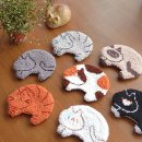 (08/10)펀치니들 티코스터 | 혼자하는 취미 펀치니들 키트 수놓기 성인 취미 추천 티코스터 E.2