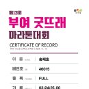 24년 11월 10일 부여 굿뜨레 마라톤 대회 참가 이미지