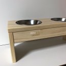 123무도장 | 강아지 밥그릇 [The 하다 나무공방] 2구 경사 원목식기