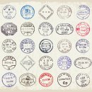 vintage_postage_stamps_and_ephemera_vector_set 이미지