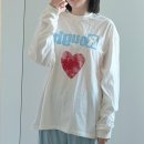 온니유 - 김해시 | [ 30대여성쇼핑몰 추천 ] 온니유데이 하트 레터링 나염 긴팔티 착용후기