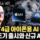 M4 조기 출시... 온디바이스AI용 GPT4 급 AI 모델까지! 애플의 AI 찐 반격 분석! 이미지