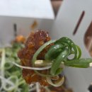 남중애사과닭강정 | 광주 봉선동 맛집 꿀사과씨앗닭강정 반반 닭강정과 똥집 튀김 야식으로 딱