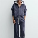 역동 403 | 자라 테크니컬 와플니트 후드 집업 잉크 블루 솔직한 착용기