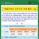 미화근로자 근무시간 조정 협조 안내문 이미지