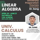 🟦닥터송² 학원🟦 대학수학 준비반-Linear Algebra &amp; Univ. Calculus 이미지