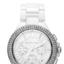 24시간 핫딜~!! [Michael kors] 마이클코어스 미드사이즈 화이트 카밀레 크로노그래프 시계 (Mid-Size White Stainless Steel Camille Chronograph Glitz Watch) 이미지