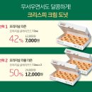 크리스피도넛 가격 할인 쿠폰, 메뉴 50% 할인행사 하네요.... 이미지