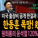 미국 출장비 공개 판결과 최서원 태블릿 승소! 한동훈 폭망! 원희룡 폭소! 원희룡의 윤석열 120% 발언의 진짜의미! 이미지