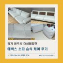 에넥스 | 경기 광주시 태전동 효성해링턴 소파 청소 후기｜에넥스 스파 4인용 습식청소