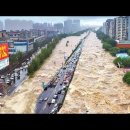 베이징 세기의 홍수! 세계는 중국의 수도에서 찍은 영상에 충격. 관개 수리 시설이 발달한 지금 시대에 이 정도 홍수면.대 대 홍수 이미지