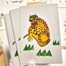 전문교육과정(한국전통민화) | 초등 저학년 대상 도서관 방학 특강 | 전통 민화 ‘호작도’ 엽서 만들기(부산 서동도서관)