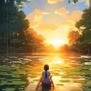 풍경 있는 호수 이미지