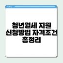 청년월세 지원 신청방법 자격조건 총정리 이미지