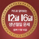 오늘의 운세 --- 2024년 12월 16일(음력 11월 16일) 甲寅 월요일 이미지