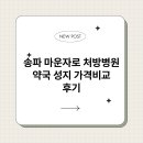 송약국 | 송파 마운자로 처방병원 약국 성지 가격비교 후기