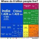 지구 80억 인구는 어디어디에 살고 있나?? 이미지