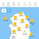 오늘의 날씨 🌞☔️☃️. 2023년 10월 29일 일요일 이미지