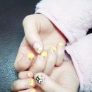 네일;노랑