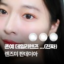 데이미 | 렌즈미 판데이아 원데이 후기 직경 작은 데일리렌즈, 그레이 물빛 베이지 비교