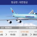 대한항공 (KE) 인천 ↔ 싱가포르 (KE643,KE644) 이미지