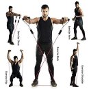 전신 근육 밴드 운동 이미지