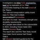 145 25/10/20 Faulty engineering behind Titan submersible tragedy, investiga 이미지