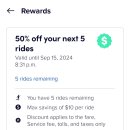 택시 Lyft 50%*5 할인 프로모션 링크 (캐나다 필수앱, 공항픽업 업체 보다 최대 열배 저렴해요) 이미지