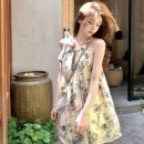 가을플라워스타일링 | 여름에 어울리는 여성 플라워 쉬폰 원피스