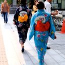도쿄 3 - 유가타를 입고 마쓰리 춤을 추는 사람들! 이미지