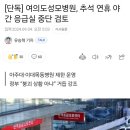 [단독] 여의도성모병원, 추석 연휴 야간 응급실 중단 검토 이미지