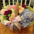 "시어머니생신선물" 파스텔톤의 아름다운 꽃바구니사진 이미지