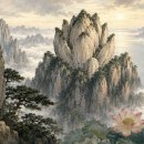 《漢詩散策》황산 연화봉 그림에 부쳐(題盡黃山蓮花峰)/梅淸 靑나라 이미지